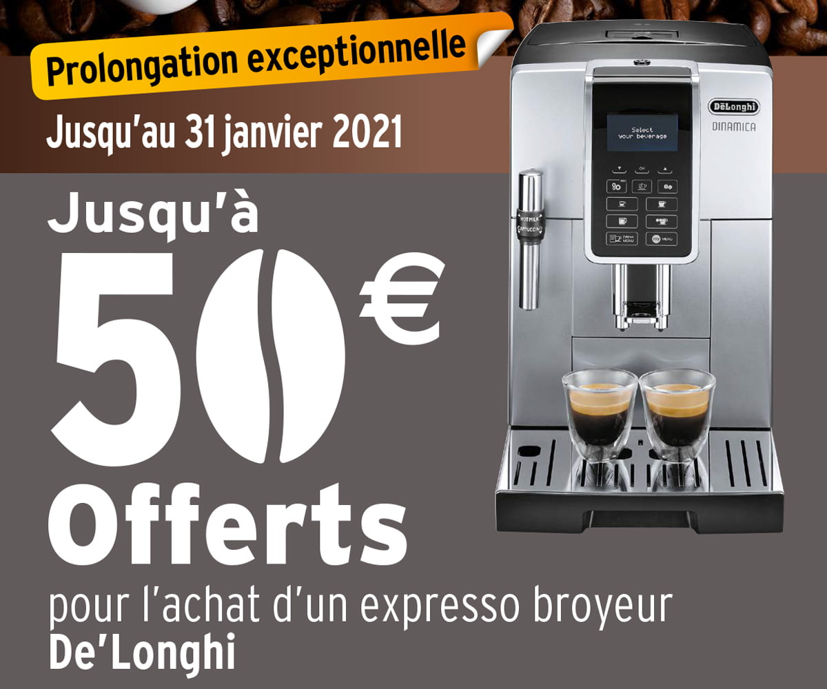DE'LONGHI - Offre Expresso Broyeur - Jusqu'à 200€ remboursés DE'LONGHI - Offre Expresso Broyeur - Jusqu'à 200€ remboursés