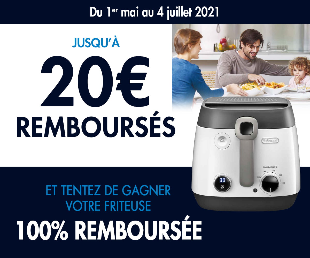 Offre Friteuse 2021 - Jusqu'à 20€ remboursés Offre Friteuse 2021 - Jusqu'à 20€ remboursés