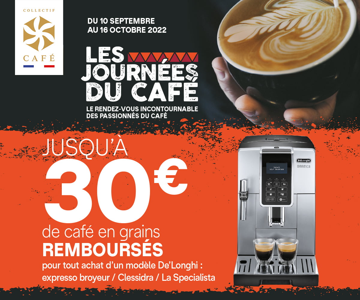 Journées du café : Jusqu'à 30€ remboursés de café en grains remboursés.