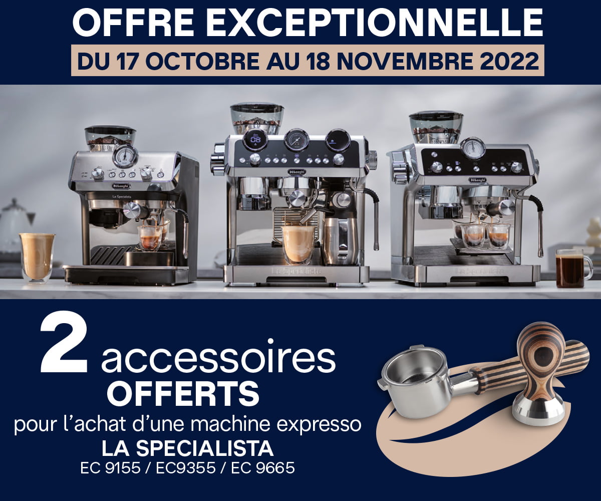 Offre Specialista - 2 accessoires offerts pour l'achat d'une machine expresso La Specialista