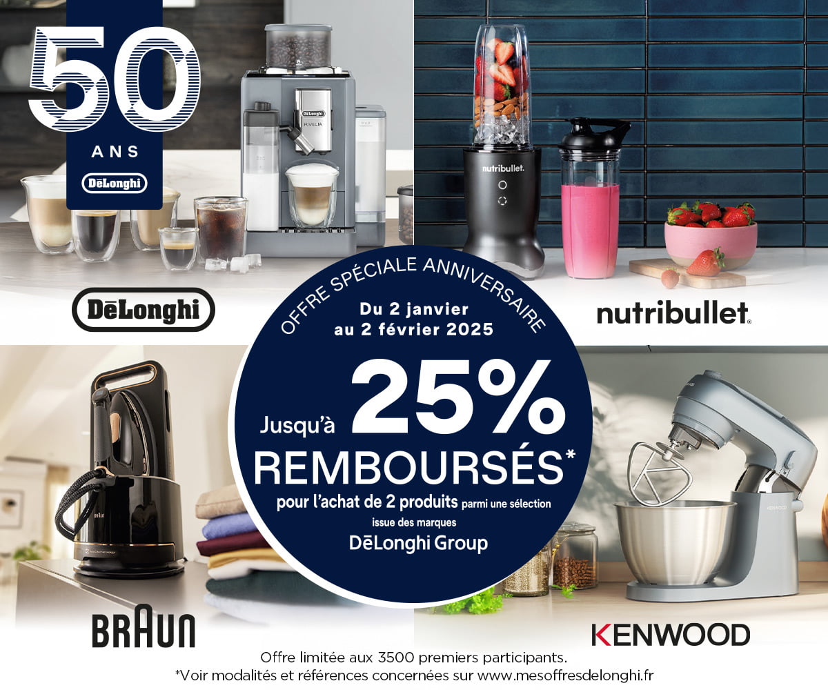 Offre Spéciale Anniversaire <br/> 50 ans DE'LONGHI